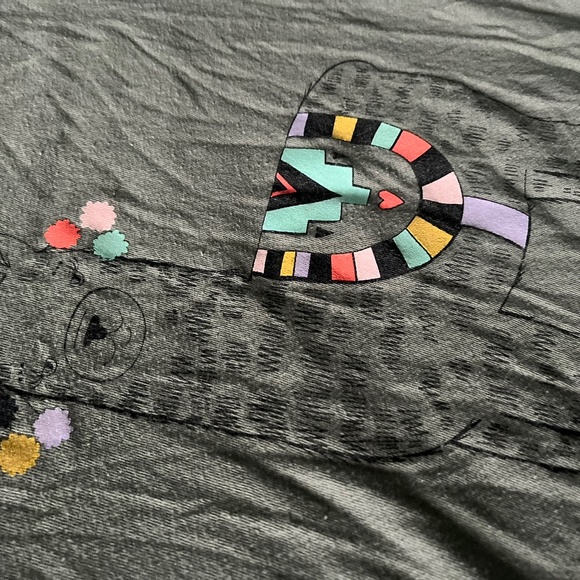 Cat & Jack Festive Llama Long Sleeve Tee (green/grey graphic tee) - Picture 3 of 4